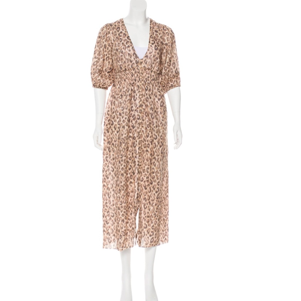ZIMMERMANN Leopard Print Maxi Dress
